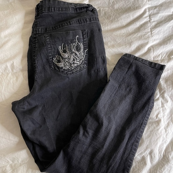 D/C black flame denim jeans (plus size) - Picture 7 of 8